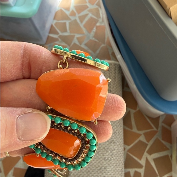 Elegant Orange and Turquoise Necklace - Picture 5 of 5